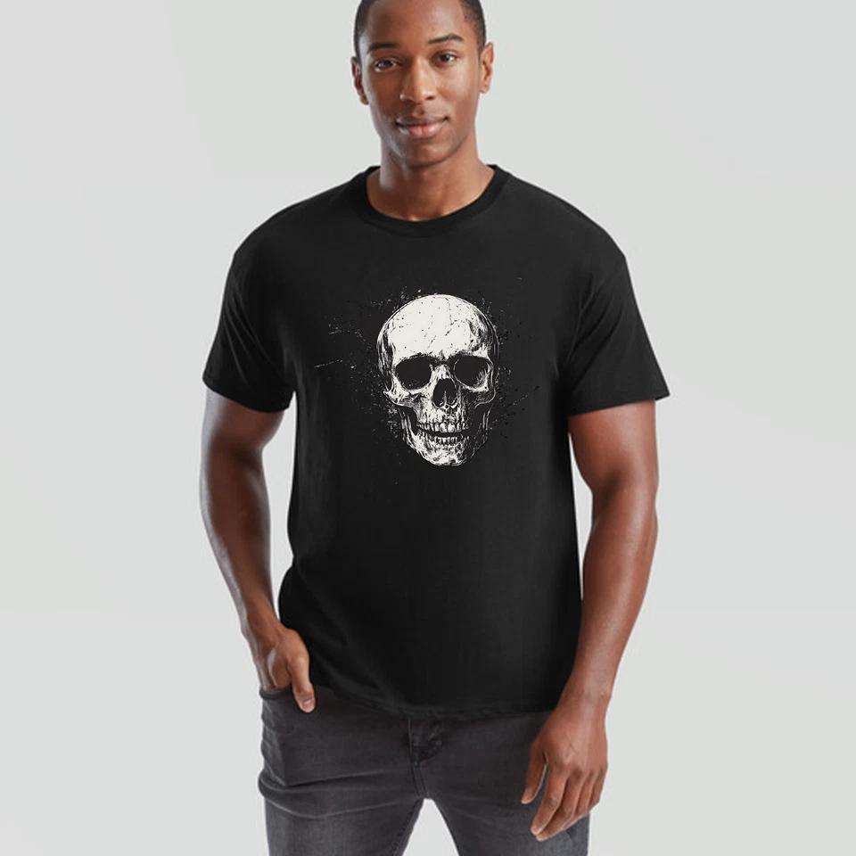 Skull Art Graphic Mens T-Shirt Womens Tee Grunge Gothic Unisex Tee 2 2XL