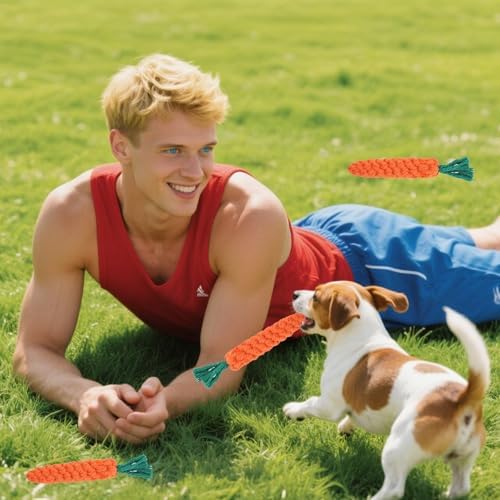 PcvGef 3 Pack Small Dog Chew Toys, 22cm Puppy Teething Toys for Teeth Cleaning & Stress Relief, Interactive Chew Toys for Small Dogs & Puppies