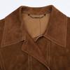 Fendi [Good Condition/domestic Regular] FPS807AC2W Calf Leather Long Trench Coat 36 BrownUsed