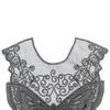 Water Soluble Lace, Embroidery, Mesh Bottom Embroidery Collar, Polyester Silk Hexagonal Mesh Tilt, Corsage, Butterfly Back Collar