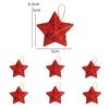 6/24pcs Christmas Glitter Star 5cm Pentagram Christmas Hanging Pendant For Birthday Wedding Festive Christmas Party Decoration