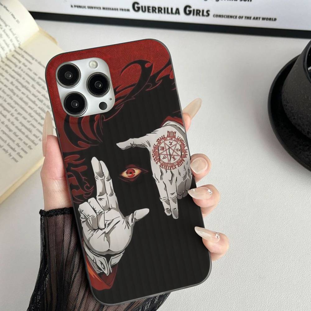 

Хоррор Аниме Hellsing Для IPhone 17 16 15 Plus Pro Max 12 14 Plus 11 13 Волна Гофрированная Полоса Чехол для Телефона iPhone 16 plus