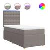 Maison Exclusive - Sommier à lattes de lit avec matelas Taupe 90x200 cm Tissu