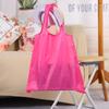Popular Solid Color Eco-Friendly Polyester Shopping Bag with Hook, Foldable and Portable, Custom Logo Available.