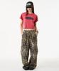 UNKNOWN PLANET Leopard Wide Cargo Pants Brown
