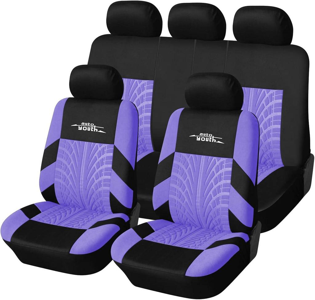 Temu Embroidered Car Seat Cover with Tire Pattern - For Export To Russia and Mexico