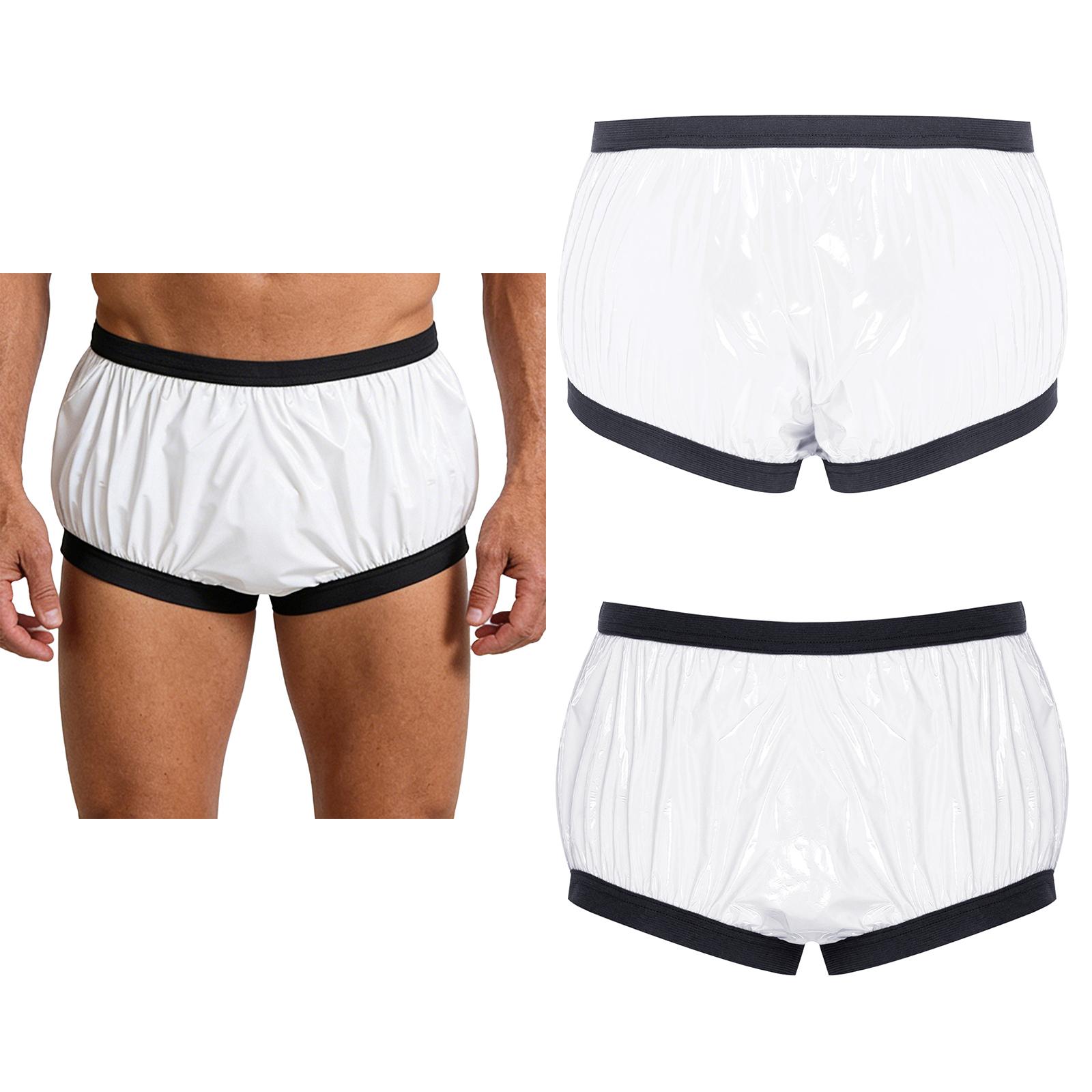 

Adults Reusable Anti-leak Diaper Cover S-3XL Waterproof Washable Briefs with Elastic Bands for Elderly Nursing Care Patients XL білий
