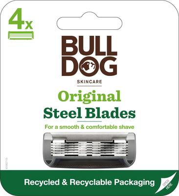 Bulldog Original Replacement Blades for Shaving Razors (4-Pack)