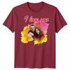 Custom Photo Personalised I Love You Couple Unisex Tshirt Valentines Gift