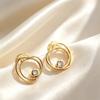 3 Colors Double Layer Heart Crystal Stud Earrings Not Allergic, Exquisite Gifts, Affordable Luxury Goods jewelry Ladies, Everyday Wear