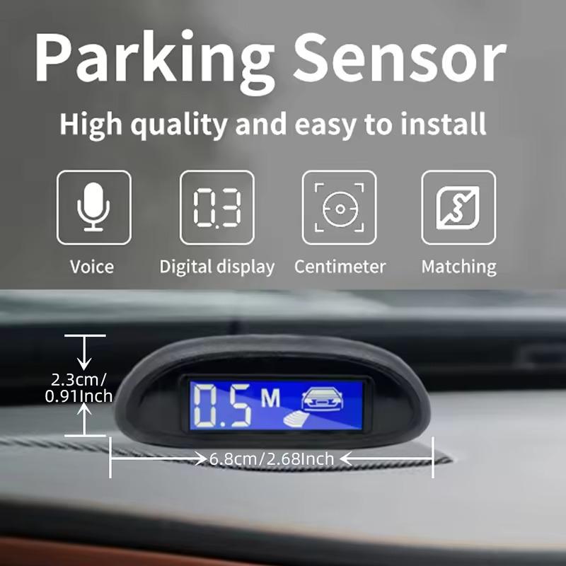 Sinovcle Parking Sensor For Car With Auto Parktronic Reverse LED Monitor 4 Sensors Radar Detector System Backlight Display