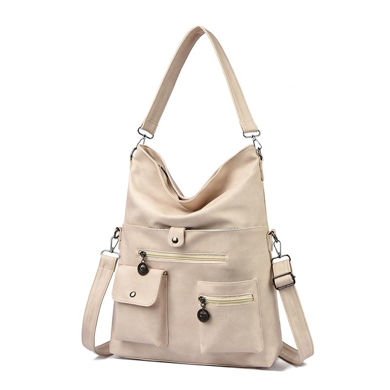 Women's Large Capacity PU Leather Shoulder Bag – Stylish Crossbody Tote with Multiple Pockets, Perfect for Daily Use, Work & Travel