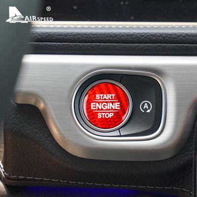 Naklejka na przycisk Start silnika z włókna węglowego do Mercedes Benz W177 GLB X247 W247 GLE W167 GLS X167 W464 CLA C118 Akcesoria AMG