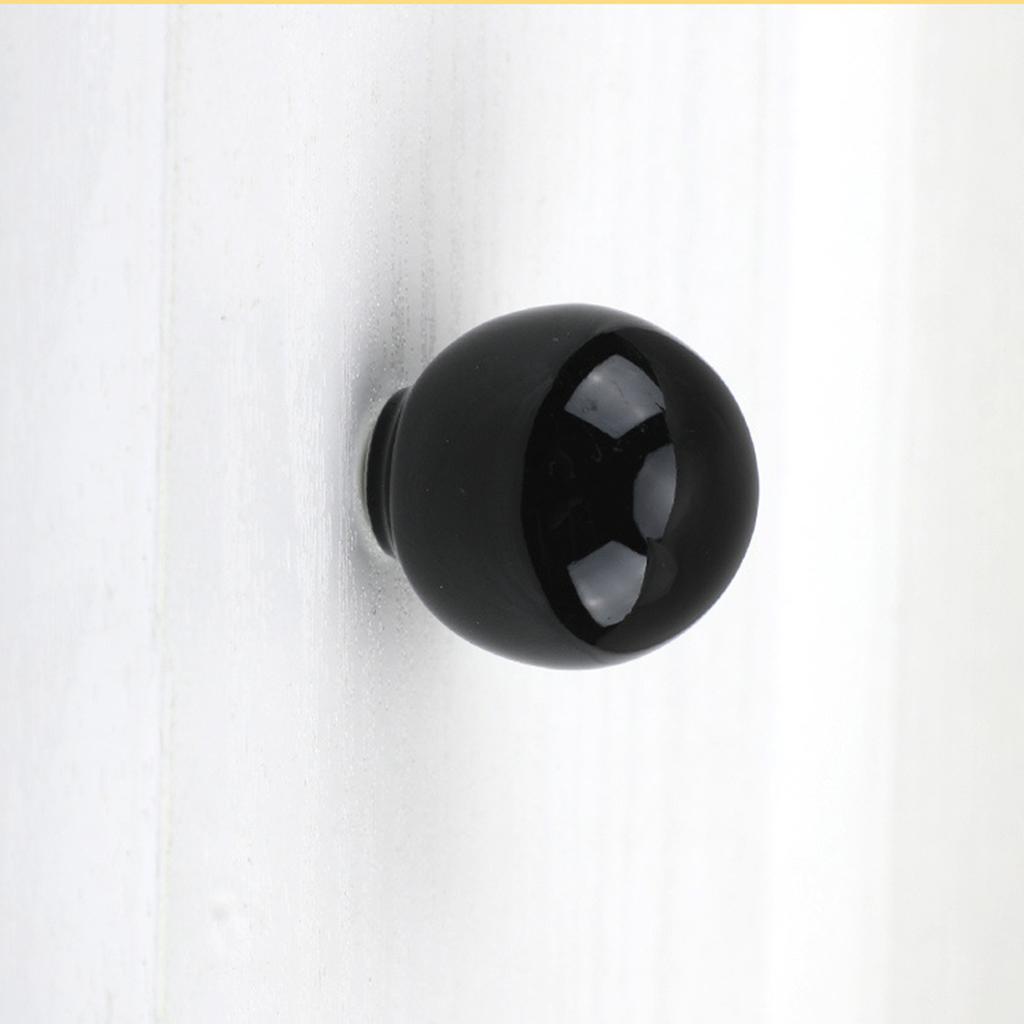 2pcs Minimalist Glossy Ceramic Single Hole Cabinet Door Drawer Handles Suitable for Home Decoration