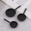 3Pcs/Set Dollhouse Miniature Metal Saucepan Simulation Kitchen Pan Model Toys