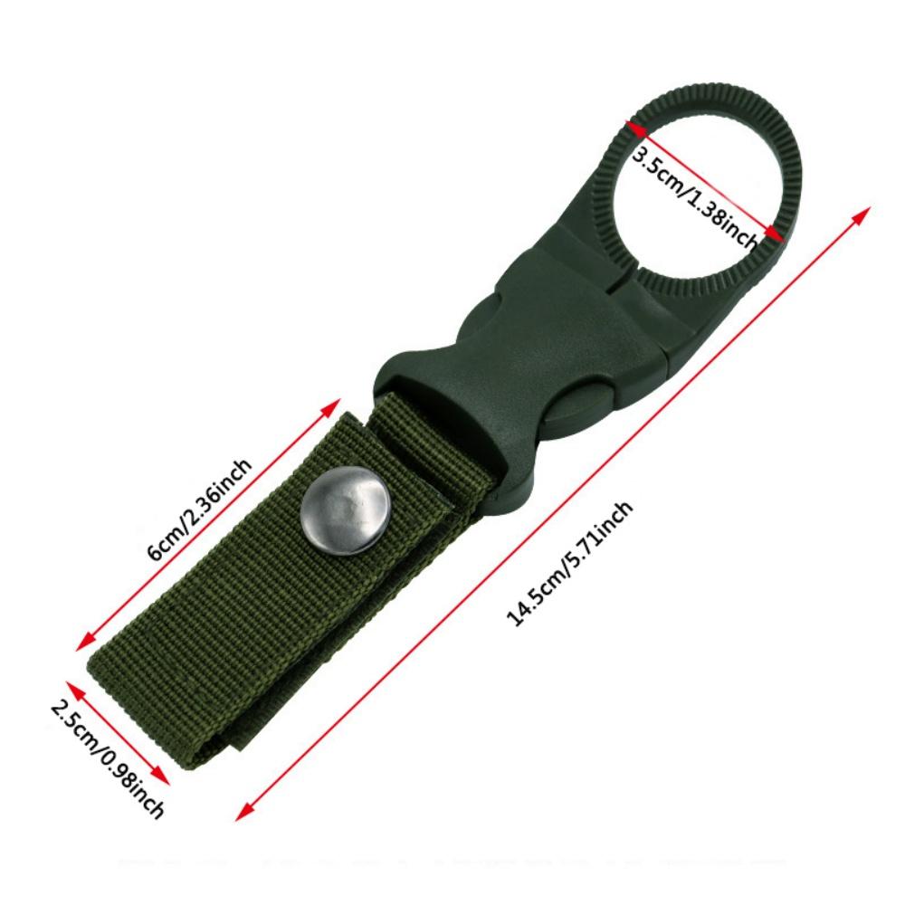 1/4PC Webbing Buckle Hook Water Bottle Holder Clip Outdoor Camping Nylon EDC Climb Carabiner Belt Backpack Hanger Camp Tools