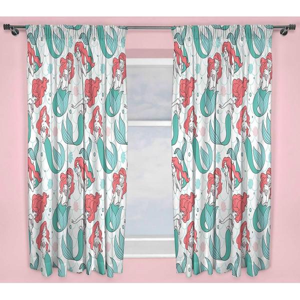 Ariel La Petite Sirène - Double Rideaux Enfant - 180 cm