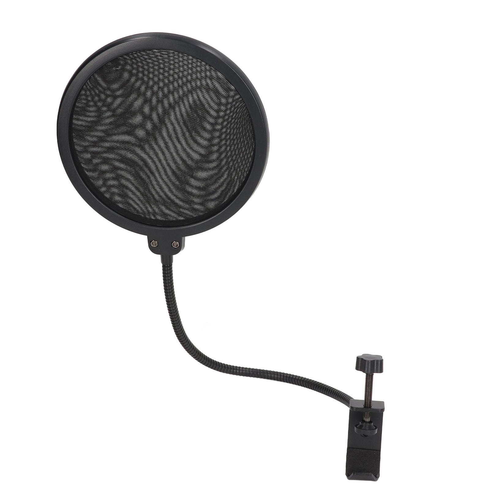 

Mic Pop Filter Flexible Gooseneck Stable Base Effective Filtration Durable Metal Plastic Microphone Filter Shield