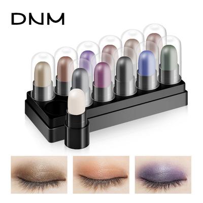 DNM Set of 12 Eyeshadow Compacts with Sleeper Pencil Highlighter and Pearl Highlighter Stick Sweatproof Peach Makeup Eyeshadow