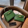 Europese & Amerikaanse Retro Krokodillenpatroon Kelly Enkelbandige Crossbody Tas: High-End, Modieuze, Lichte Luxe Handtas voor Dames
