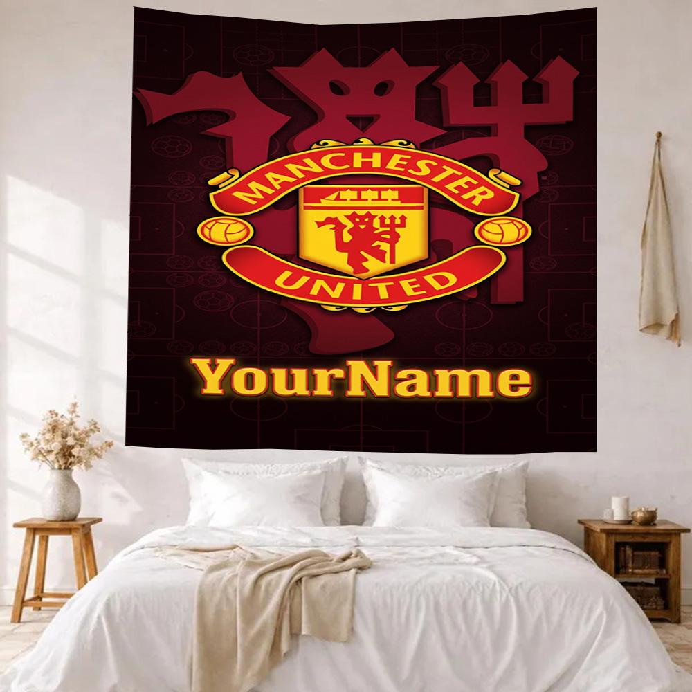 Manchester Custom Your Name Wall Decor Tapestry Art For Pet Memorial Birthdaywedding Party Backdrop Family Gift