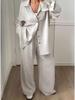 "2026 European & American Casual Cotton-Linen Two-Piece Set: Loose Long-Sleeved Shirt & Pants”