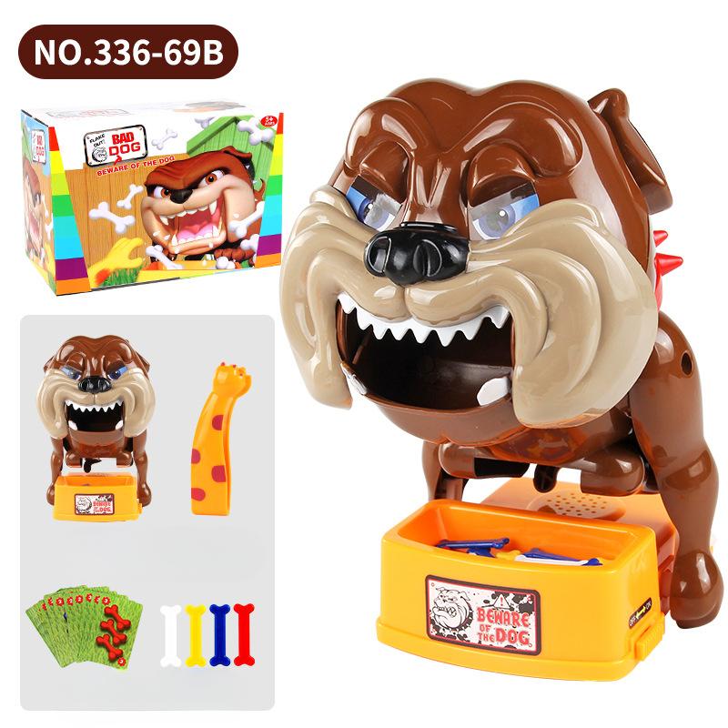 Beware Of The Vicious Dog Board Game, Parent-Child Biting Bulldog, Creative Prank Toy