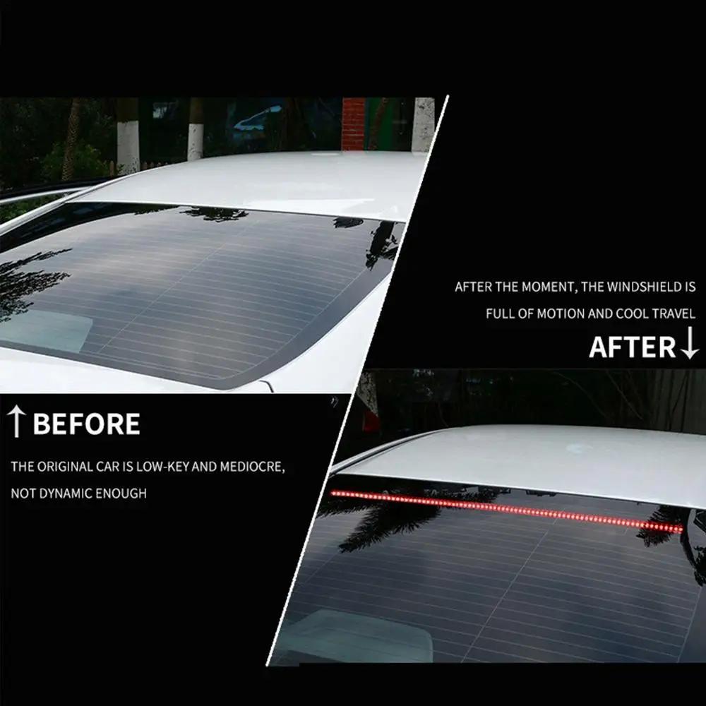 Car LED Brake LED Strip LightWaterproof Tailgate Strip Warning Strobe Emergency Flashing Driving Brake Turn Signal Lamp,100cm.