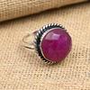 Faceted Ruby Gemstone Handmade Solid 925 Sterling Silver Ring Jewelry