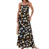Women's Spring And Summer Casual Fashion Adjustable Suspender Printing Long Dress