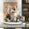Acrylic Angel and Dove Sculpture with Stand - Perfect for Home, Office, or Cafe