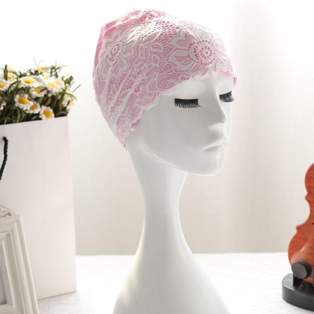 Waterproof Women Swim Cap Protect Ears Bathing Cap Water Sports Lace Swimming Cap  Summer Beach