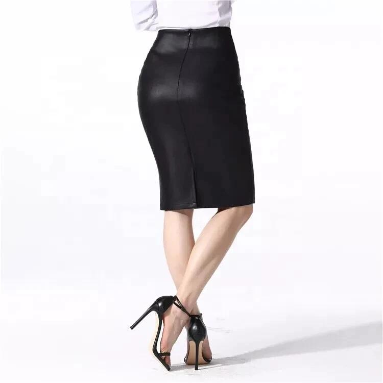 Fashion Party Women's Skirt Handmade Genuine Lambskin Leather Club Wear Soft
