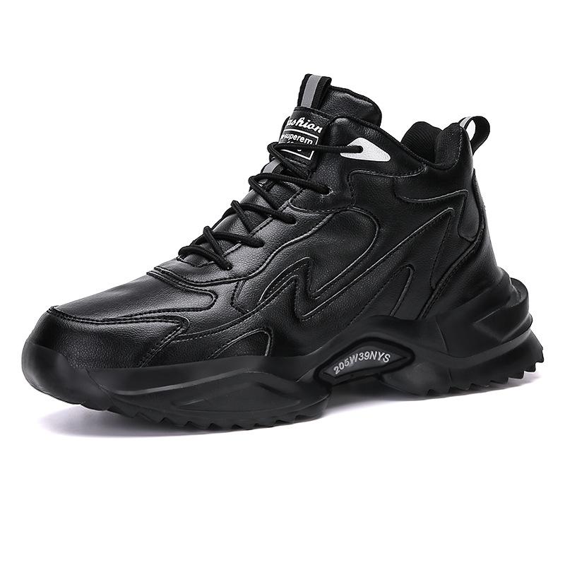 Large size 45 black men's shoes autumn 2024 new 46 dad shoes men's winter size 38 sports and leisure shoes men's