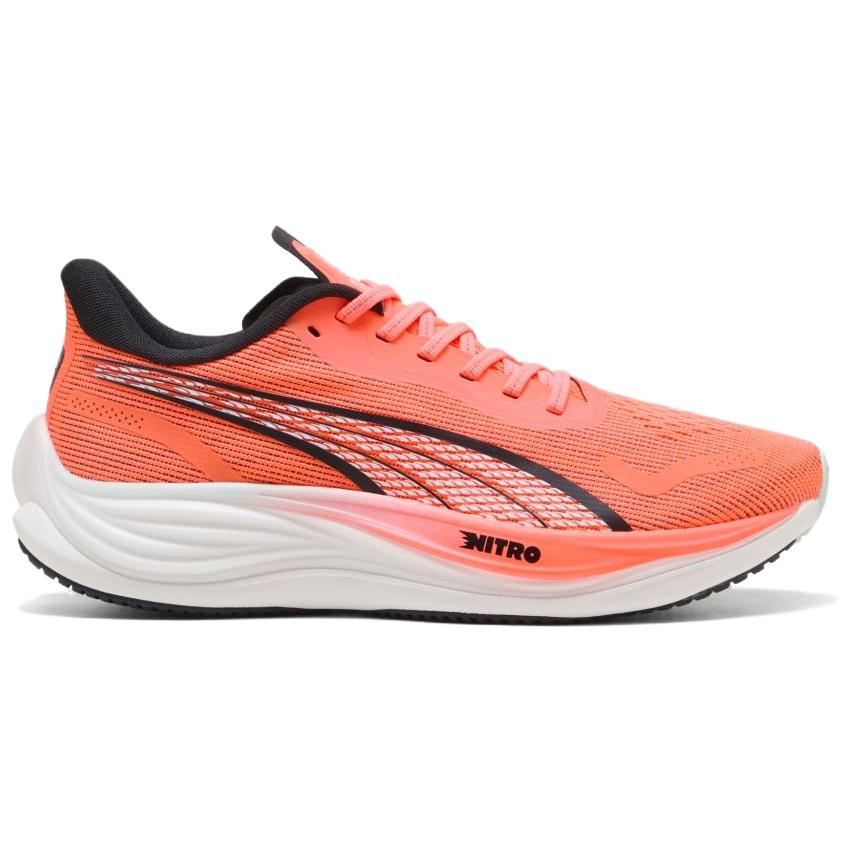Puma Velocity Nitro 3 Leuchtendes Rot Herren Sneaker Orange Schwarz Weiß 377748-24