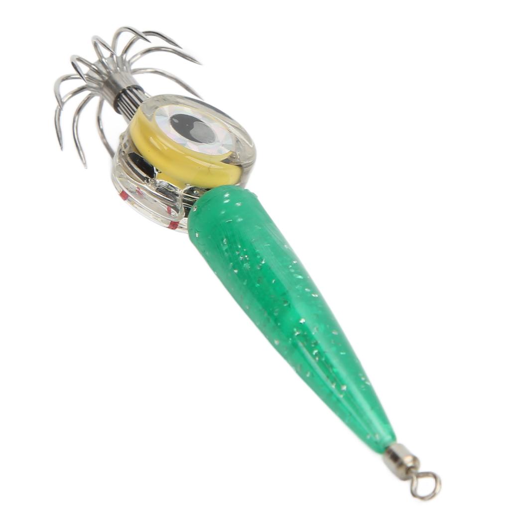 Światło Przynęty Wędkarskiej Haczyk Niskie Zużycie Energii LED Świecący Haczyk Wędkarski do Wędkarstwa MorskiegoZielony