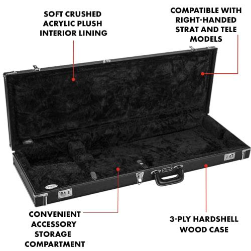 Fender Classic Series Trekasse - Strat?/Telefon?, Svart