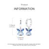 New 925 Sterling Silver Earrings Butterfly Turtle Wings Stars Moon Star Hoop Earring for Women Making Jewelry Gift