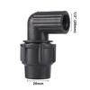 Cotovelo Redutor de 90 Graus com Rosca Fêmea Preta de 1/2" 3/4" 1" para Tubo de Água de Jardim Tubo de PVC Conexão de Irrigação Junção