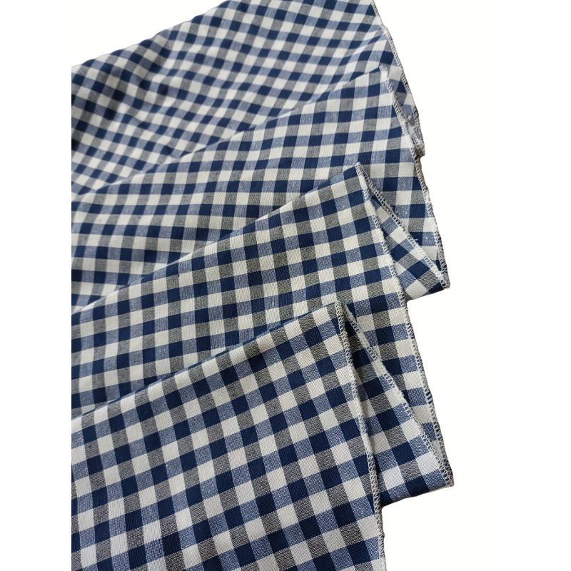 European and American Plaid High-Waisted Lace-up Ruffle Hem Asymmetrical Skirt