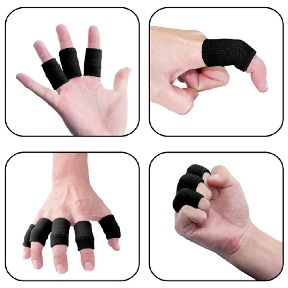 10Pcs Comfortable Sports Finger Brace Splint Sleeve Thumb Support Protector Elastic Breathable Stabilizers for Golf/Basketball..