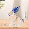 Crystal Glass Rabbit Butterfly Swan Statue Mascot Animal Handmade Figurines Ornaments For Garden Home Living Room Office Table
