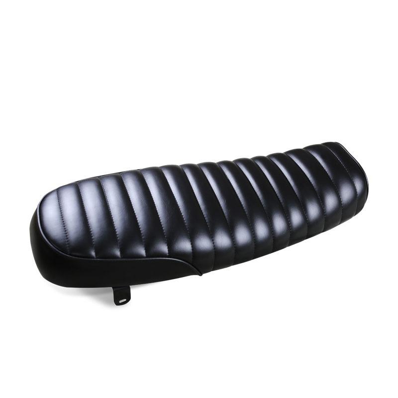 64cm University Retro Motorcycle Waterproof Leather Cafe Racer Vintage Gel Flat Cushion Seat Saddle