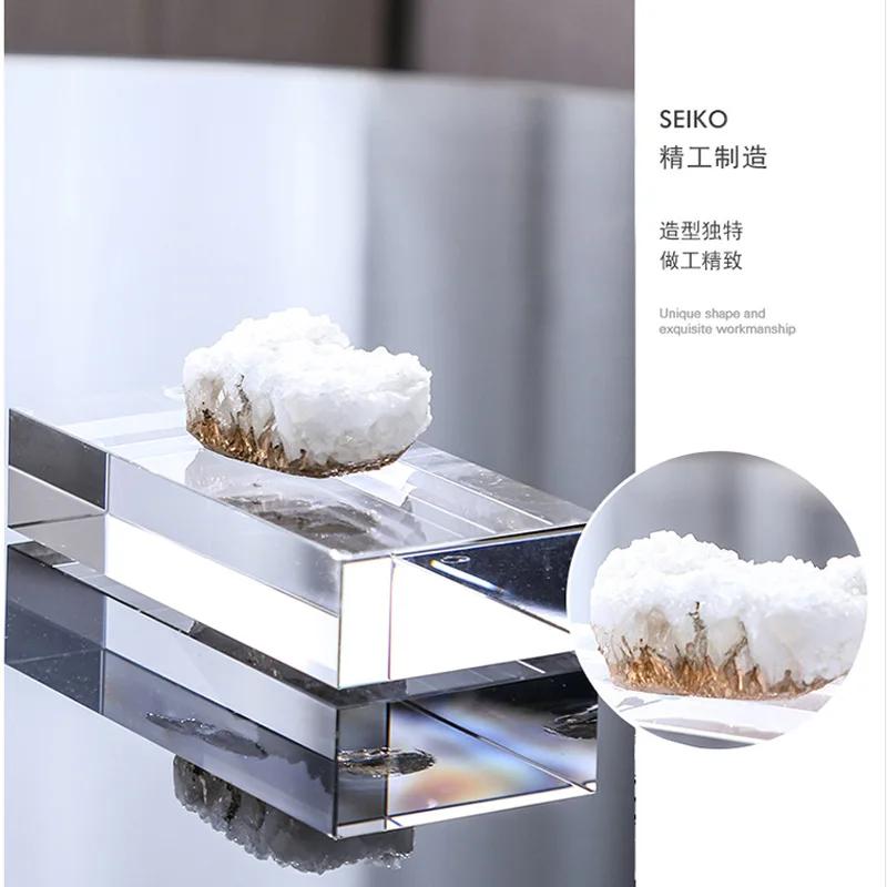 White Crystal Ornaments Glass Craft Clear Natural Crystal Coralline Decorative Figurines Home Decoration Accessories