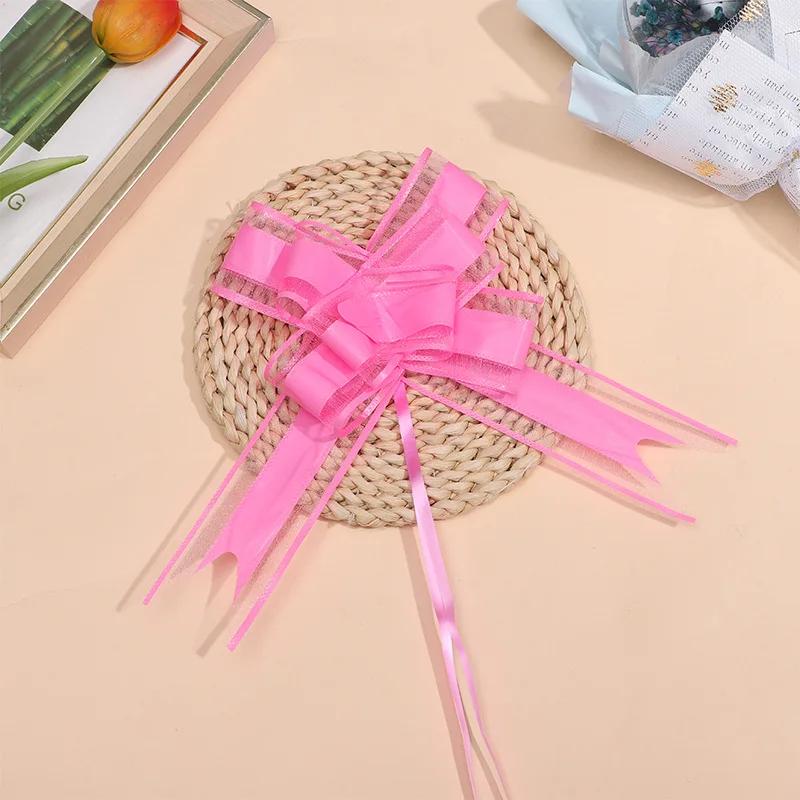 10pcs 5cm Beautiful Pull Bow Ribbon Gift Packing flower bow Bowknot Party Wedding Car Room Decoration Party DIY WED RIBBON