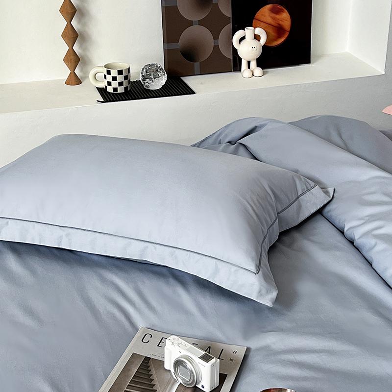 Five-Star Hotel Quality 100% Xinjiang Long-Staple Cotton Solid Color Pillowcase Set (Pair)