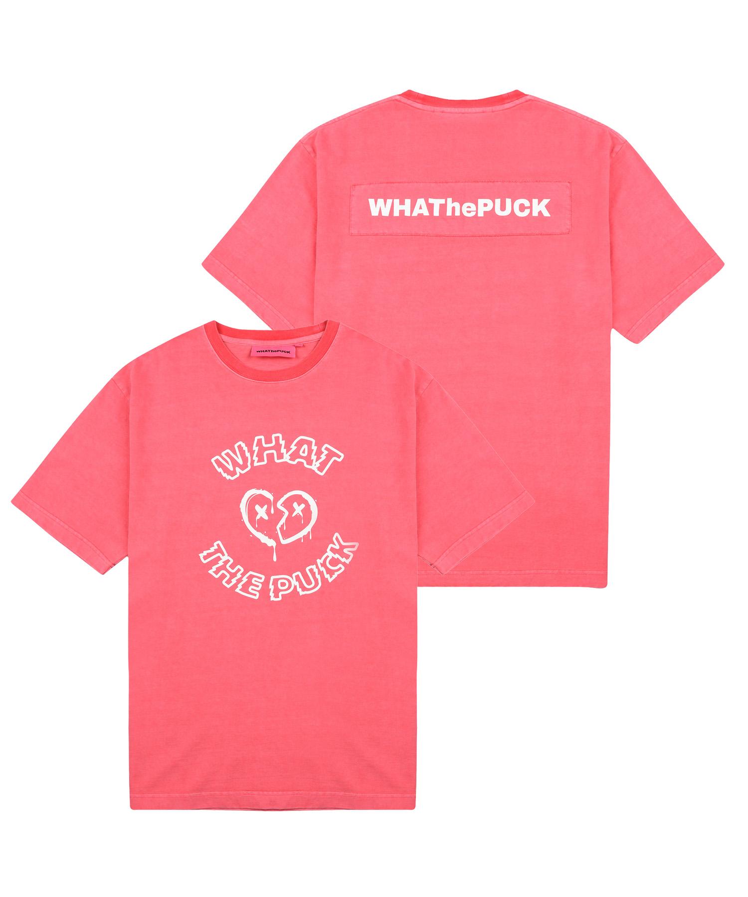 What The Fuck W Logo Heart T-Shirt Pink L