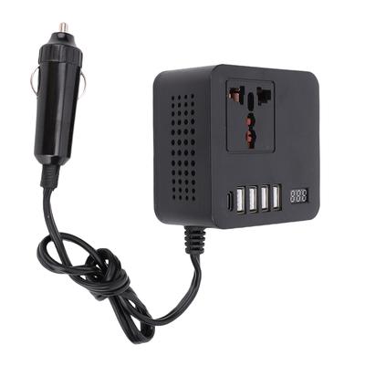 Car Power Inverter 150W DC 12V 24V To AC 110V 220V Vehicle Power Inverter Charger with 4 USB and 1 Type C Ports