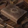 Leather Diary Writing Notebook Unique Handmade Embossed Travel Diary 240 Pages 17.78 x 12.7 cm Gifting