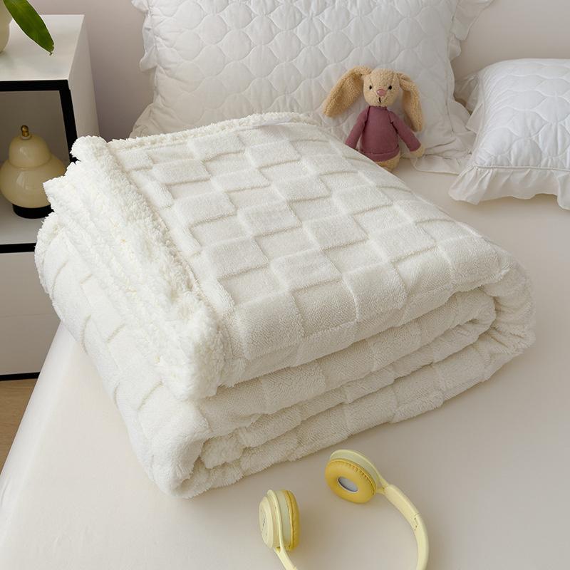 Coperta Plaid in Pile Soffice Inverno Coperte Ispessite Copripiumino Double Face Copridivano Letto Morbido Caldo Plaid Copriletto Camera da Letto